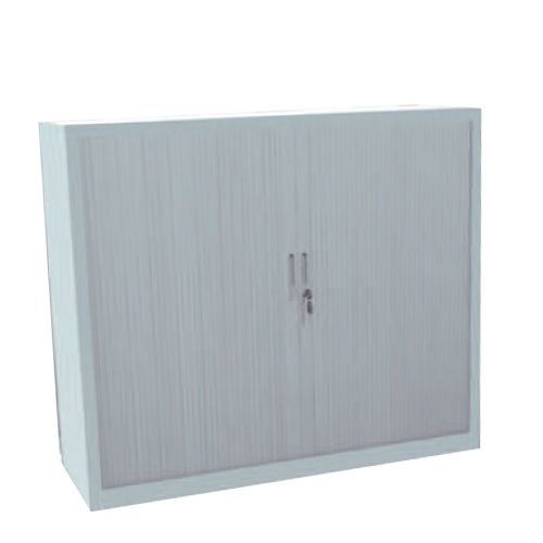 Armoire basse portes rideaux Monobloc aluminium H.106 cm