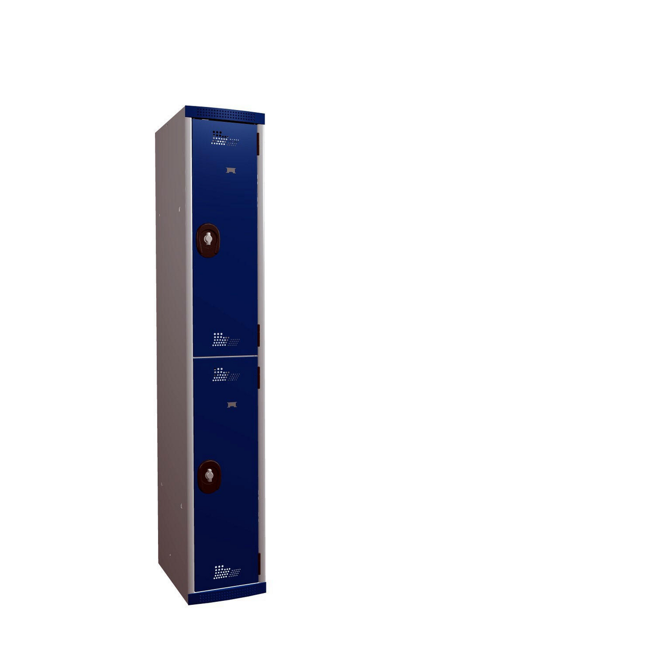Acial Vestiaire métallique 2 cases bleu L.30 cm 