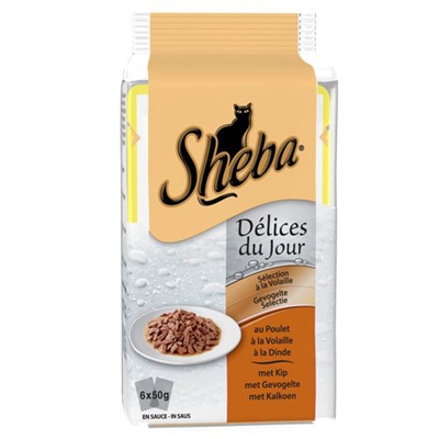 Delices Du Jour Volaille Sachets Pour Chat 6 X Boite 50 G Sheba Metro