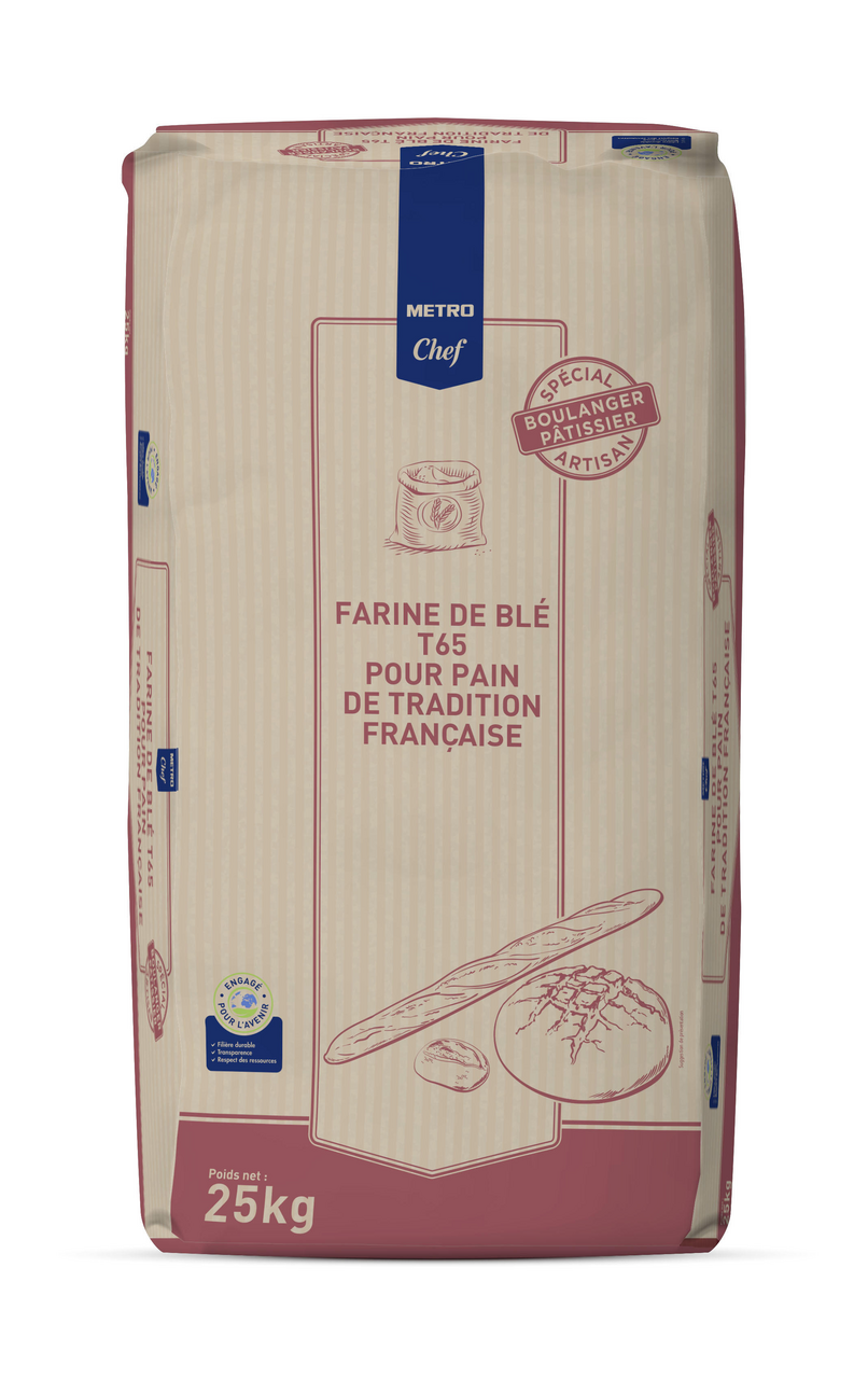 METRO Chef Farine de blé pour pain Tradition T65 25kg