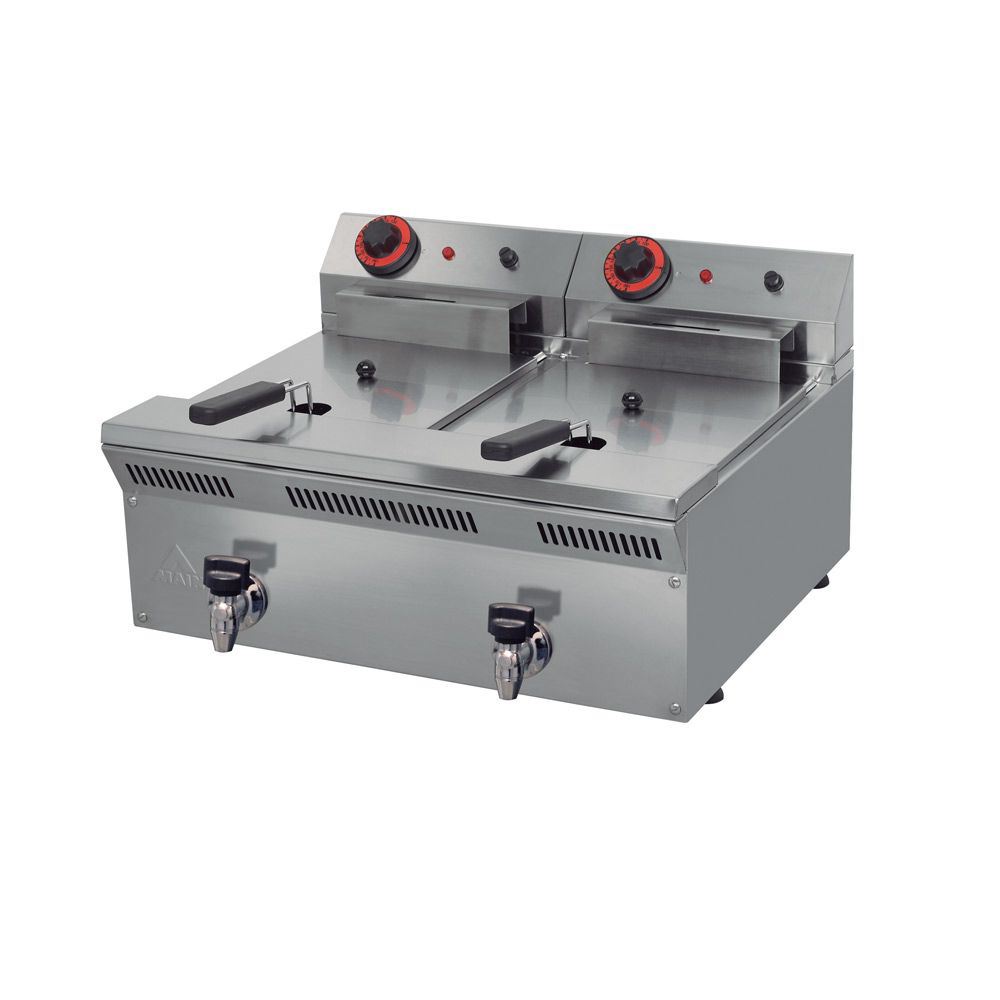 Friteuse 2 x 8 L électrique Eco line 500 avec vidange