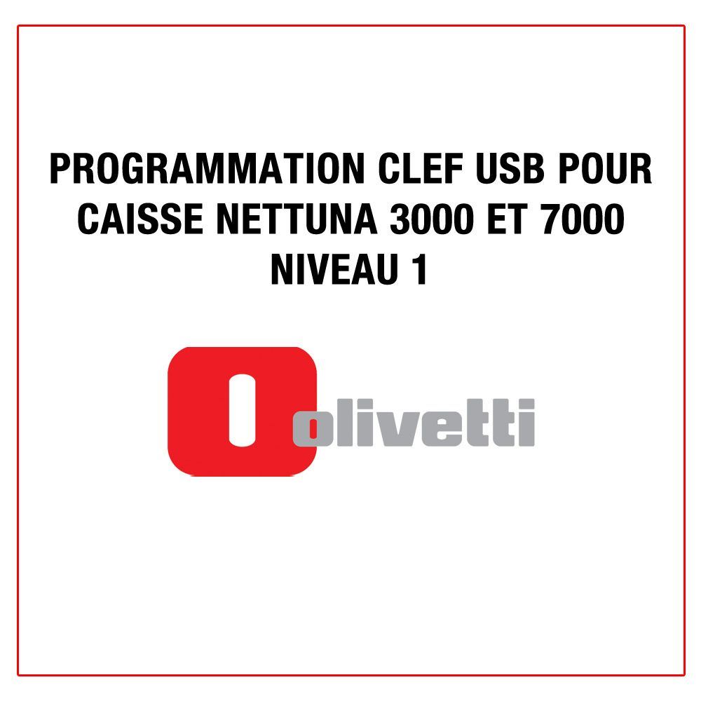 Programmation clef USB pour Nettuna 3000 et 7000 niveau 1 Olivetti