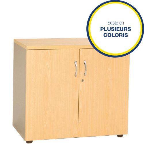 Armoire basse de bureau portes battantes Triade (coloris au choix)