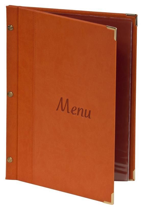 Protège menu Murano A4 orange