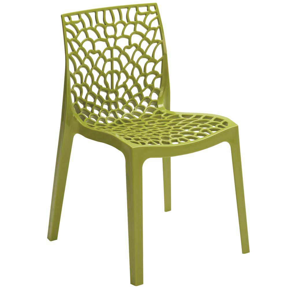 Chaise de terrasse Saphir vert anis Grand Soleil