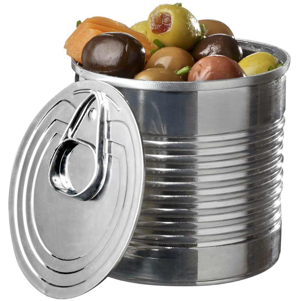 Boîte de conserve jetable argent 110 ml (vendu par 25)