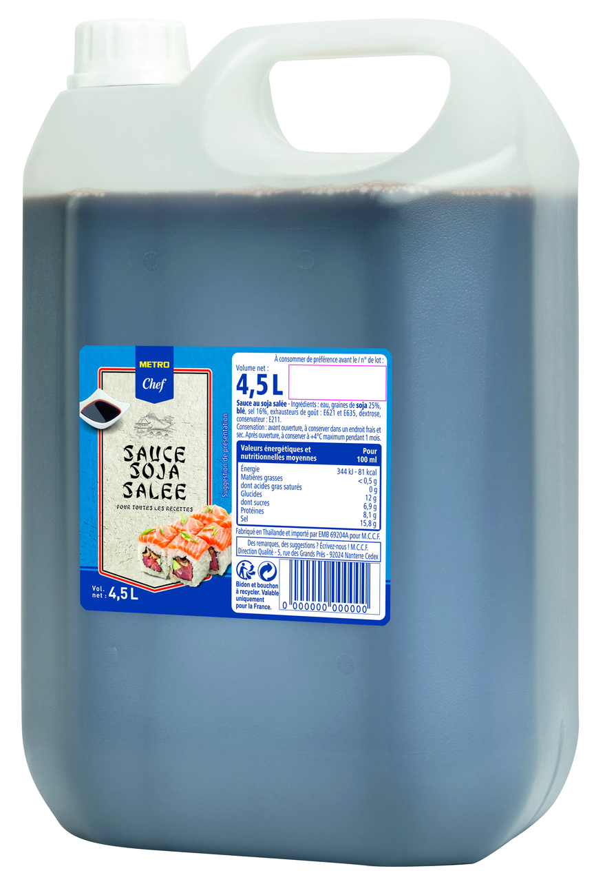 METRO Chef Sauce de soja salée 4.5 L