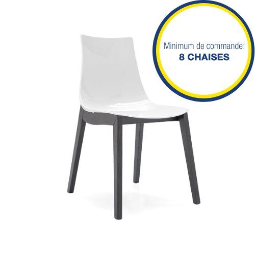 Chaise de restaurant LED Wood blanc