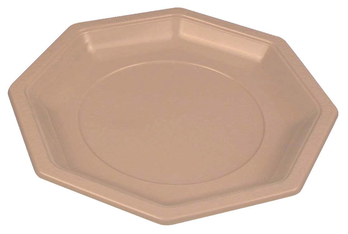 Assiette plastique jetable octogonale blanc 24 cm x 50