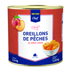 METRO Chef Oreillons de pêches au sirop en boîte 3/1 - 2.6 kg