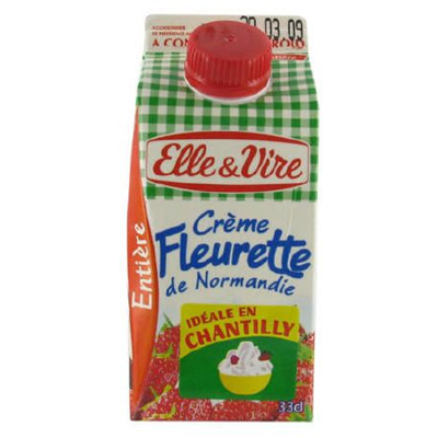 La Crème Fleurette entière de Normandie - La crème - Elle & Vire