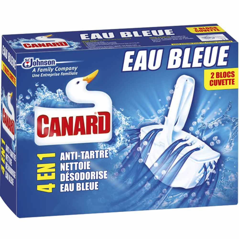 Bloc cuvette WC Eau bleue x 2 Canard