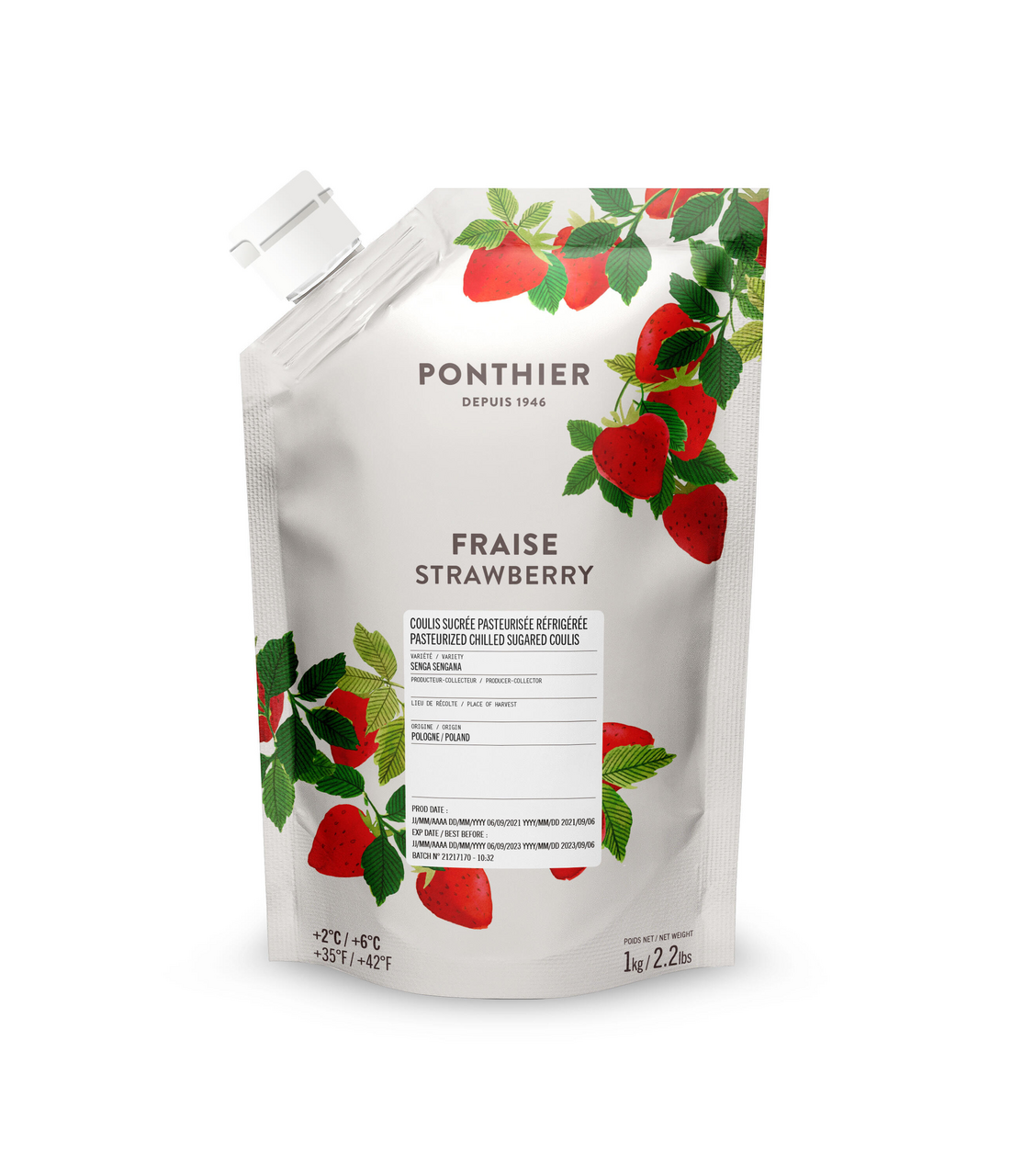 Ponthier Coulis extra de fraises 1 kg