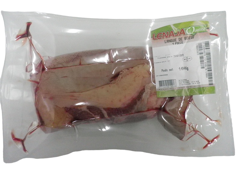 LENAJA Langue de viande bovine à l'unité poche sous vide UE