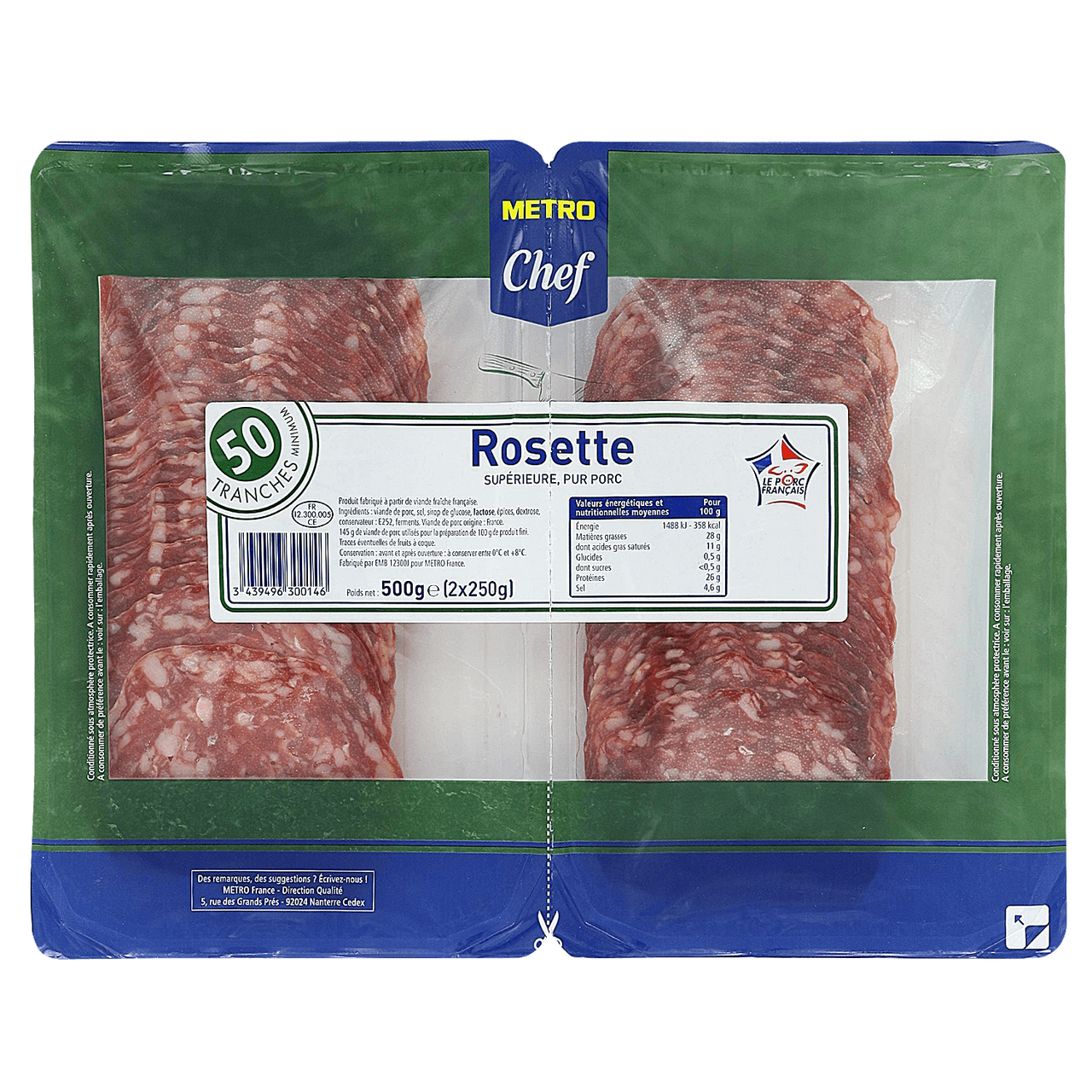 METRO Chef Rosette 50 tranches 2 x 250 g