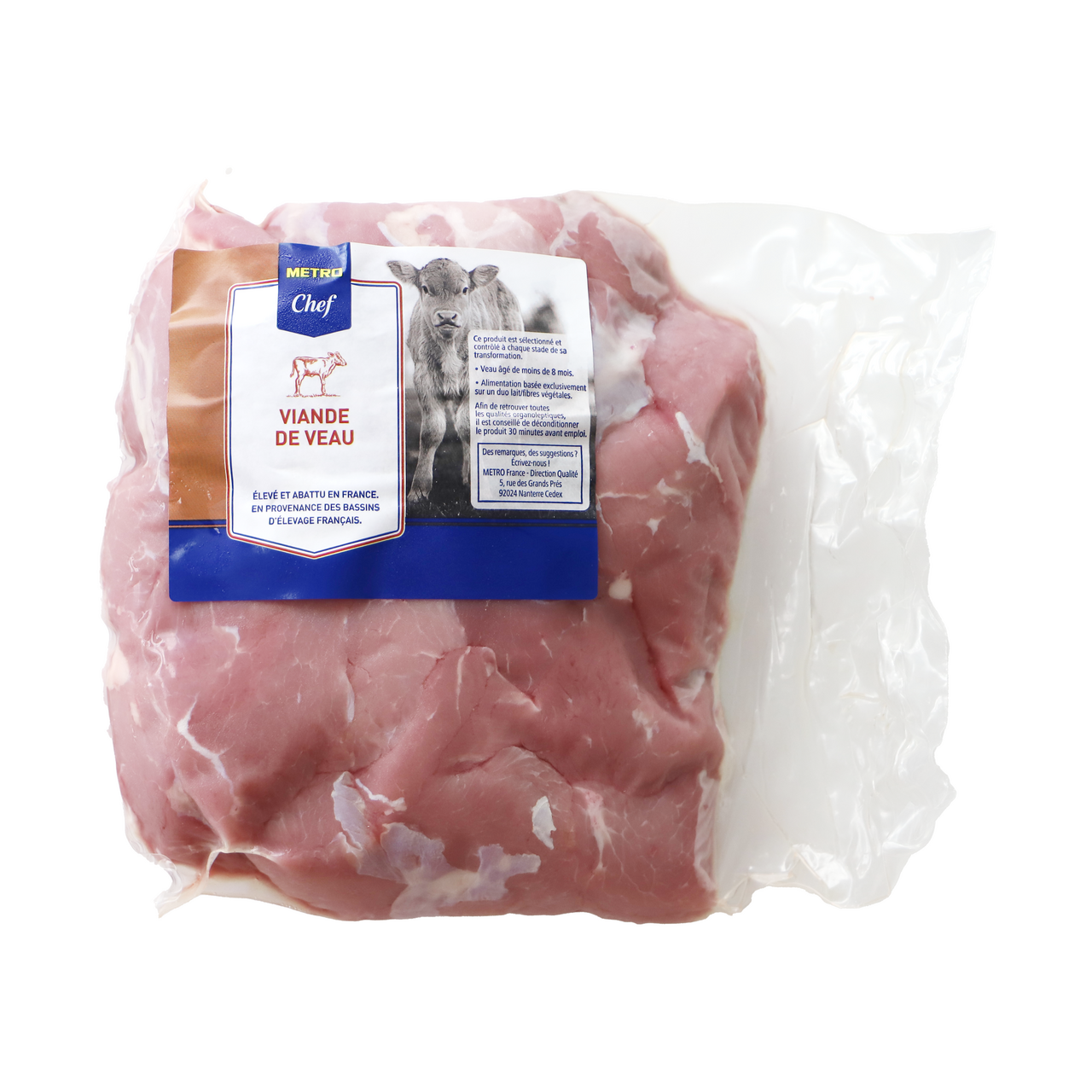 METRO Chef Sauté de veau cubé sans os épaule bas carré élevé et abattu en France