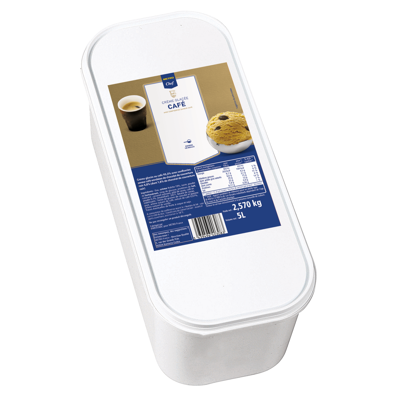 METRO Chef Crème glacée café 5 L