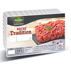 Socopa Haché Tradition pur bœuf 15 % MG VBF barquette 1.5 kg