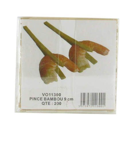 200 pics pince en bambou 9 cm Solia