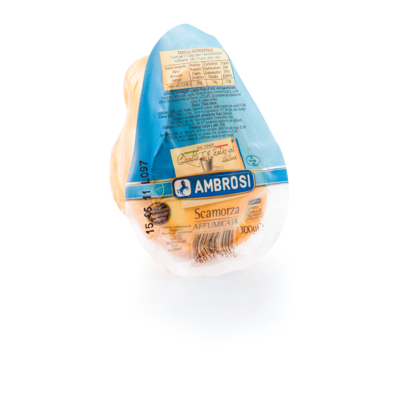 Ambrosi Scamorza fumée 24% MG 300 g