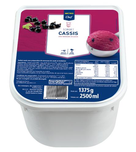 METRO Chef Sorbet cassis 2.5 L