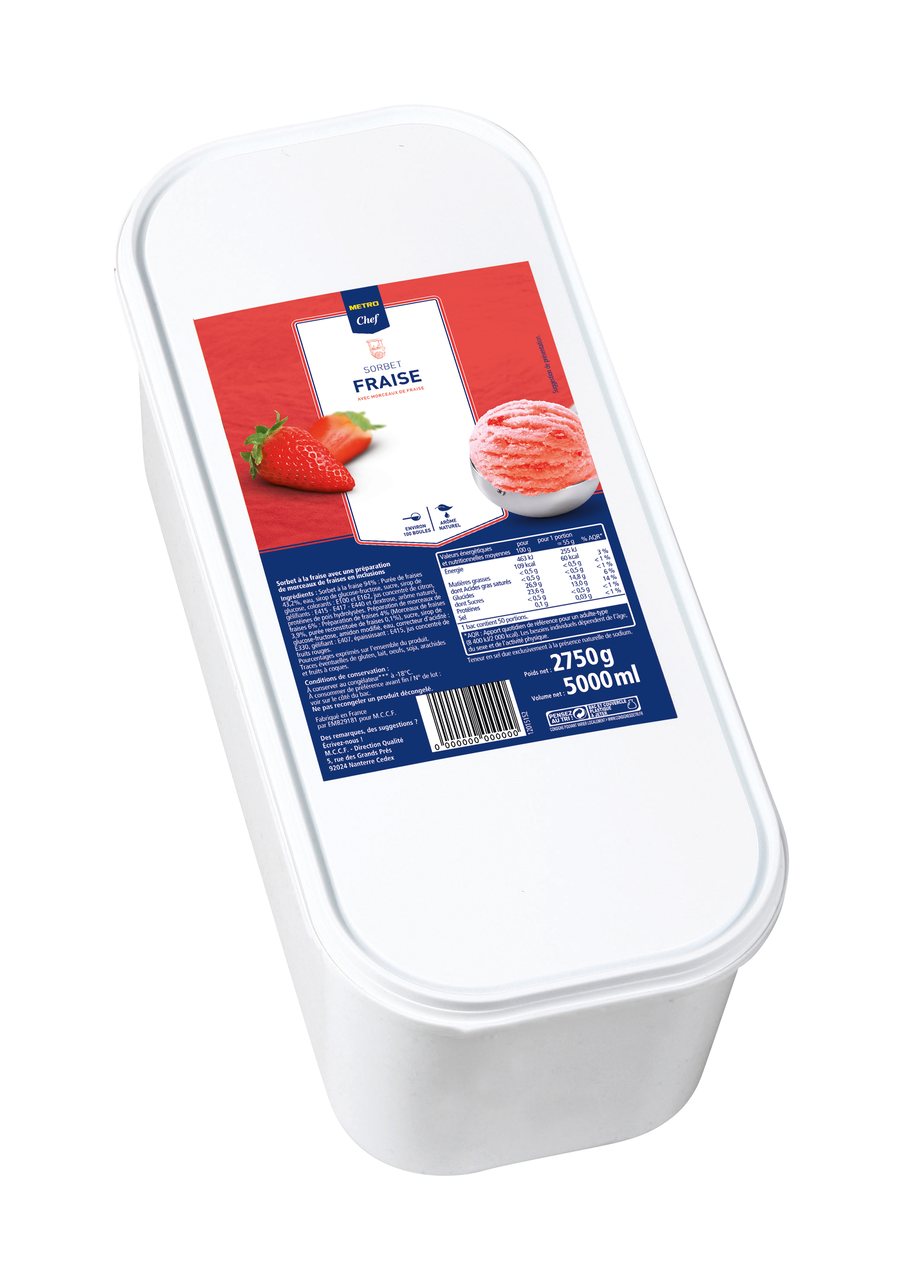METRO Chef Sorbet fraise 5 L