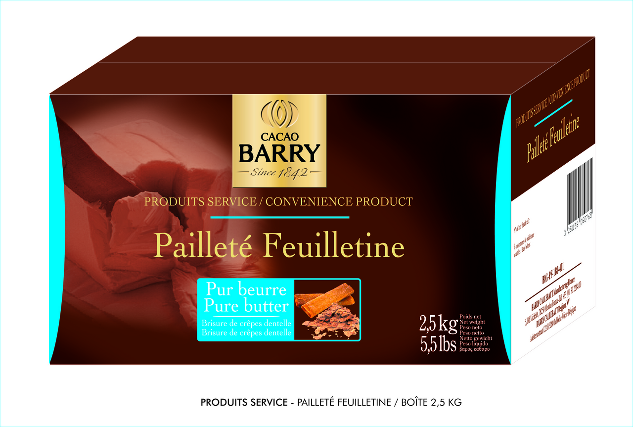 Cacao Barry Feuilletine pailleté pur beurre 2.5 kg