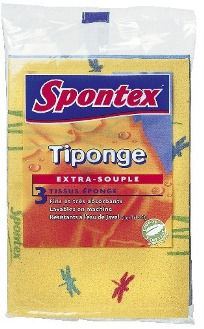 éponges carrées extra-souple Tiponge x 3 (vendu par 5) Spontex