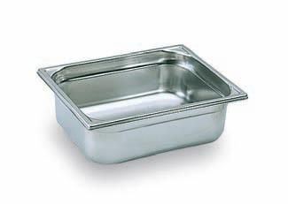 Bac gastro inox GN 1/2 H.6.5 cm plein sans anses Bourgeat