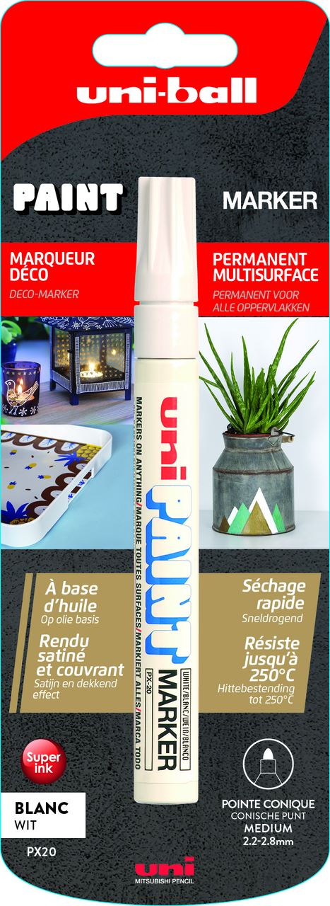 Marqueur Paint point conique blanc
