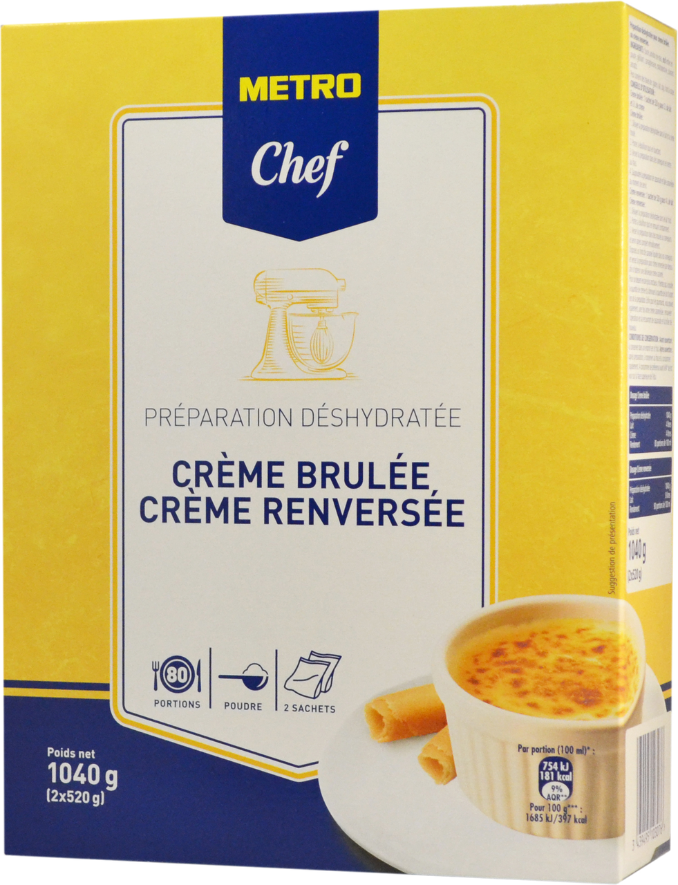 METRO Chef Préparation pour crème brûlée ou renversée 1.04 kg