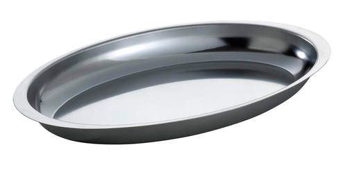 Plat à gratin inox ovale Unie 30 cm