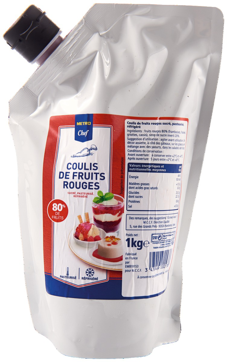 METRO Chef Coulis extra de fruits rouges 1 kg