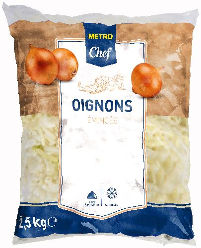 METRO Chef Oignons émincés sachet de 2.5 kg