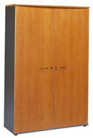 Armoire haute de bureau portes battantes aulne Jazz L.120 cm