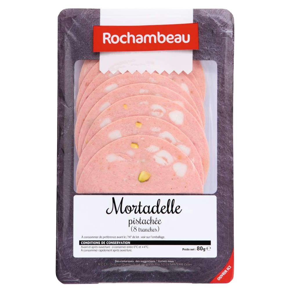 Rochambeau Mortadelle pistachée 8 tranches 80 g