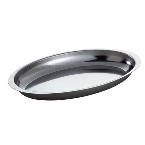 Plat à gratin inox ovale Unie 25 cm