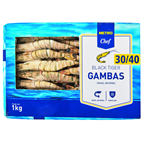 METRO Chef Gambas entière crue Black Tiger 30/40 1 kg