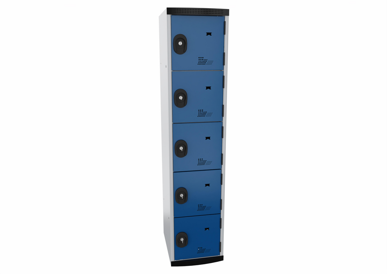 Acial Vestiaire 5 cases bleu/gris serrure L.40 cm 