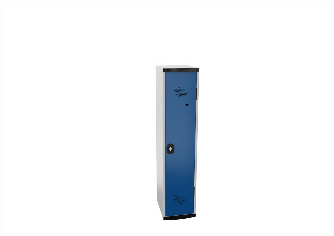 Acial Vestiaire industrie salissante 1 porte moraillon bleu/gris L.40 cm 