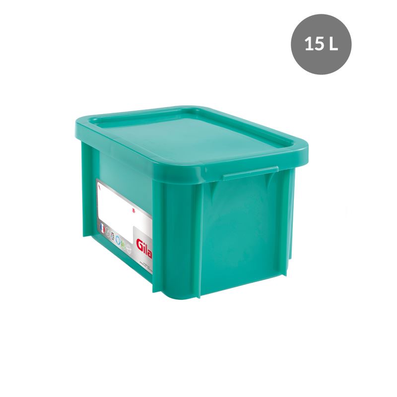 Bac rectangulaire HACCP vert 15 L