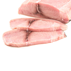 Filet d'Espadon sashimi décongelé sous atmosphère pêché en Océan Pacifique barquette