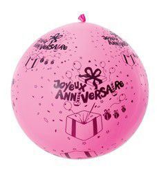 Ballon 50 cm Anniversaire x 5