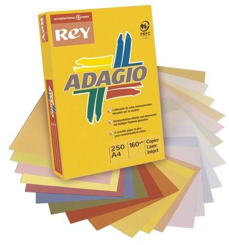 Ramette papier A4 Adagio 160 g/m² assortis