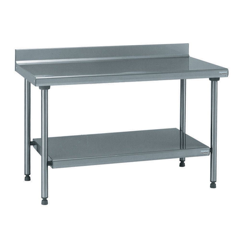 Table inox adossée 190x70 cm