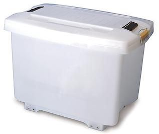 Bac blanc à roulettes 70 L