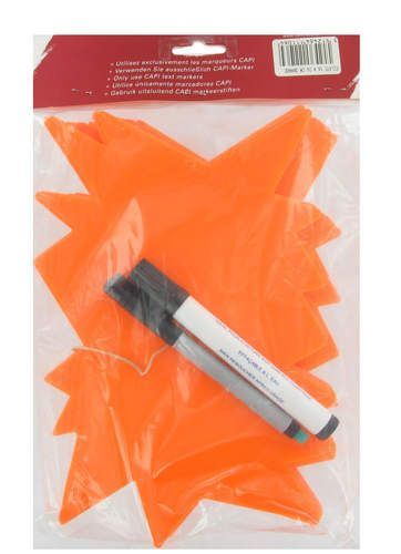 Carton fluo éclate orange 16 x 24 cm (vendu par 30) + 2 feutres