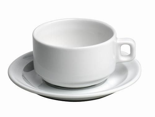 Sous-tasse à thé porcelaine Oslo blanc 16 cm x 10 Sarreguemines