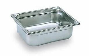 Bac gastro inox GN 1/2 H.15 cm plein sans anses Bourgeat