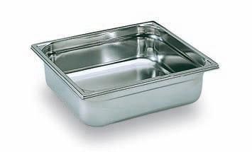 Bac gastro inox GN 2/3 H.15 cm plein sans anses Bourgeat